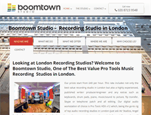 Tablet Screenshot of boomtownstudio.co.uk